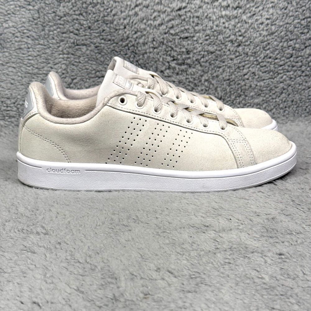 Adidas Cloudfoam Advantage Clean Womens Size 10 Sneakers Shoes Gray Suede CG5827